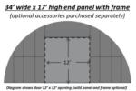 34'Wx72'Lx17'4"H fabric portable building